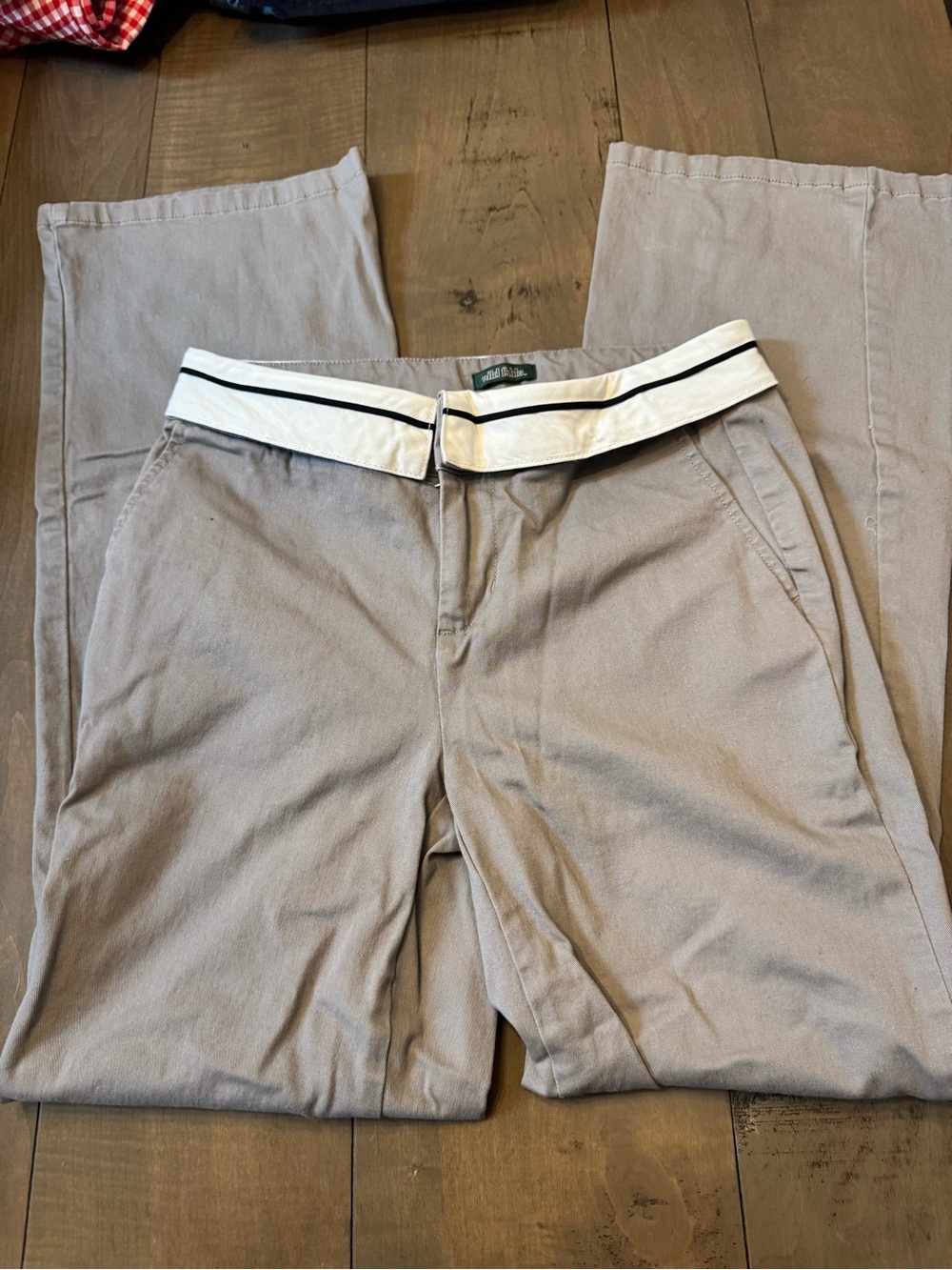 Wild Fable Size 2 Gray Pants with White Stripe Waistband
